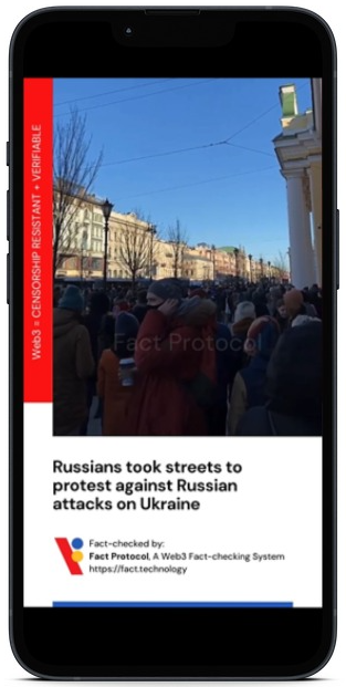 video fact-check by fact protocol russians protesting against Russian army attacks on Ukraine